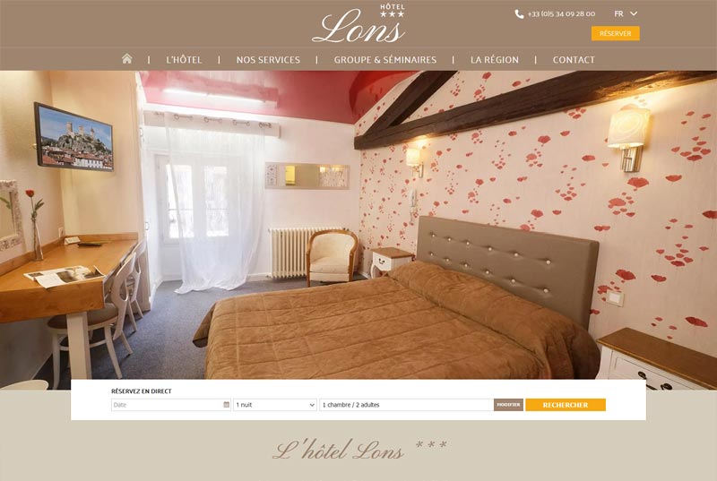 Site internet pour un hôtel ***