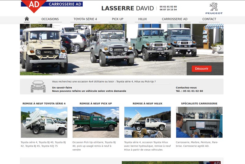 Site internet pour la restauration de Toyota Série 4